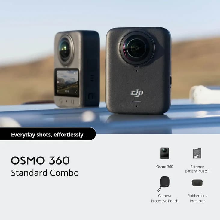 Double Creator Combo
Pocket 3 + Osmo 360 — vista 2